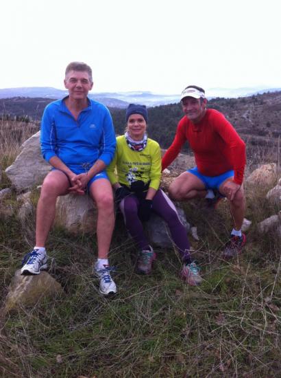 On immortalise la sortie de 14 km  apres la Soirée d' Hier soir !