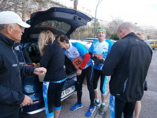 l' arrivée à Antibes : à peine 8°degrès